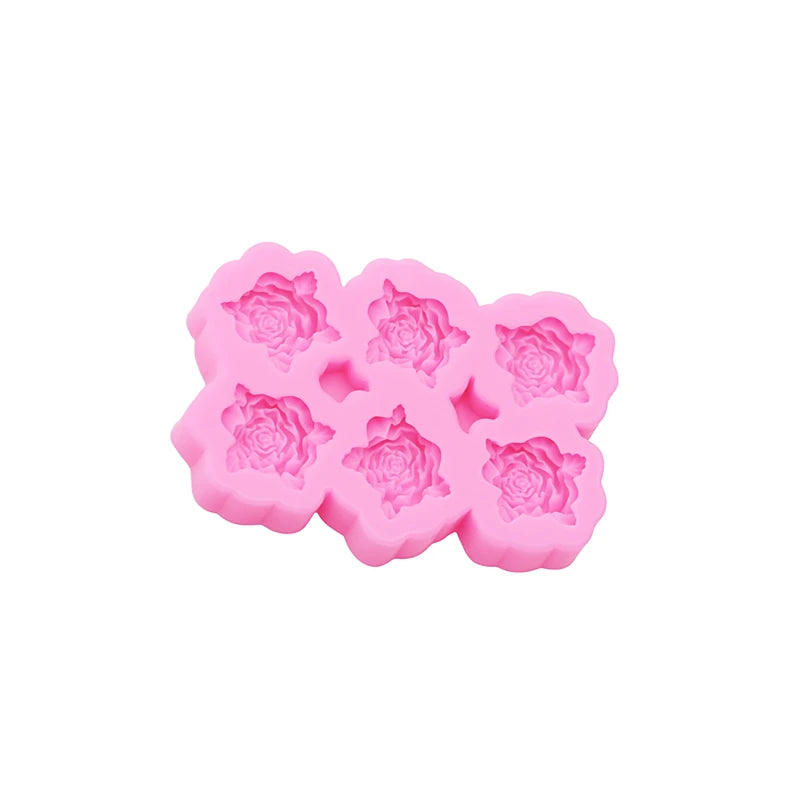 Peony Flower DIY Resin Phone Case Clay Mold 3D Peony Flower Resin Accessories Silicone Molds Flower Chocolate Fudge Cake Mold
