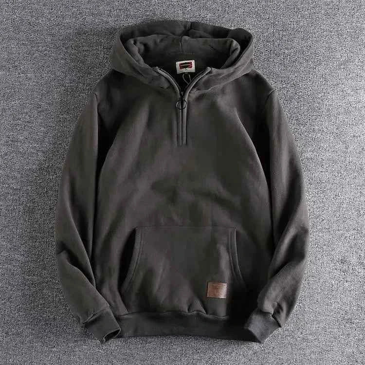 Loose Male Hoodie Solid Autumn Emo Luxury Designer Aesthetic Simple Y2k Vintage Men's Hooded Sweatshirt High Quality Cotton Warm