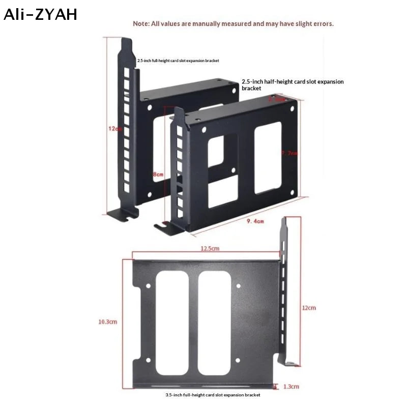 Desktop Computer Case SSD HDD Universal Hard Drive Bay PCI Card Slot Expansion Rack Suitable For 2.5-inch/3.5-inch Hard Drives