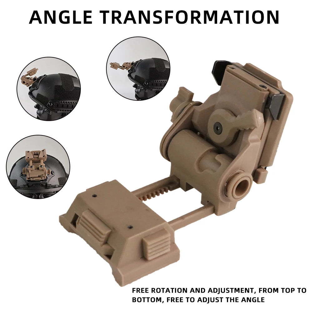 BOOIU New L4G24 NVG Tactical Helmet Mount Metal/Nylon Holder Bracket For PVS15/18  Goggles Night Vision Stent Helmet Accessories