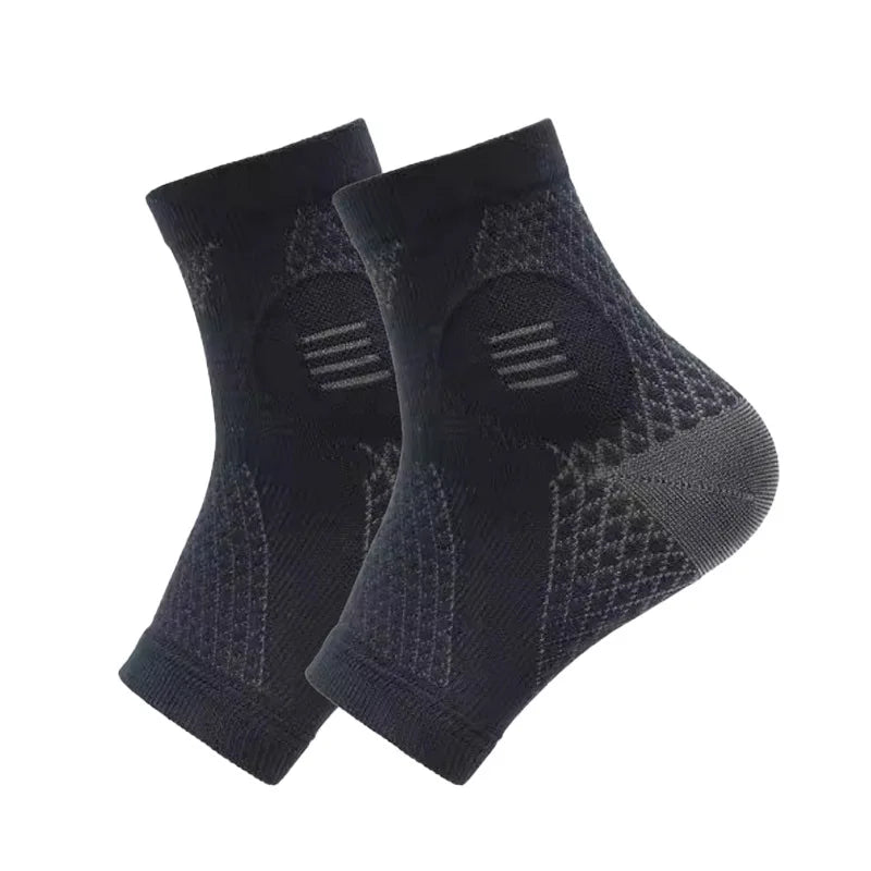 1Pair Ankle Compression Socks,Compression Foot Sleeves with Arch And Ankle Support,Open-Toe Design Neuropathy Socks