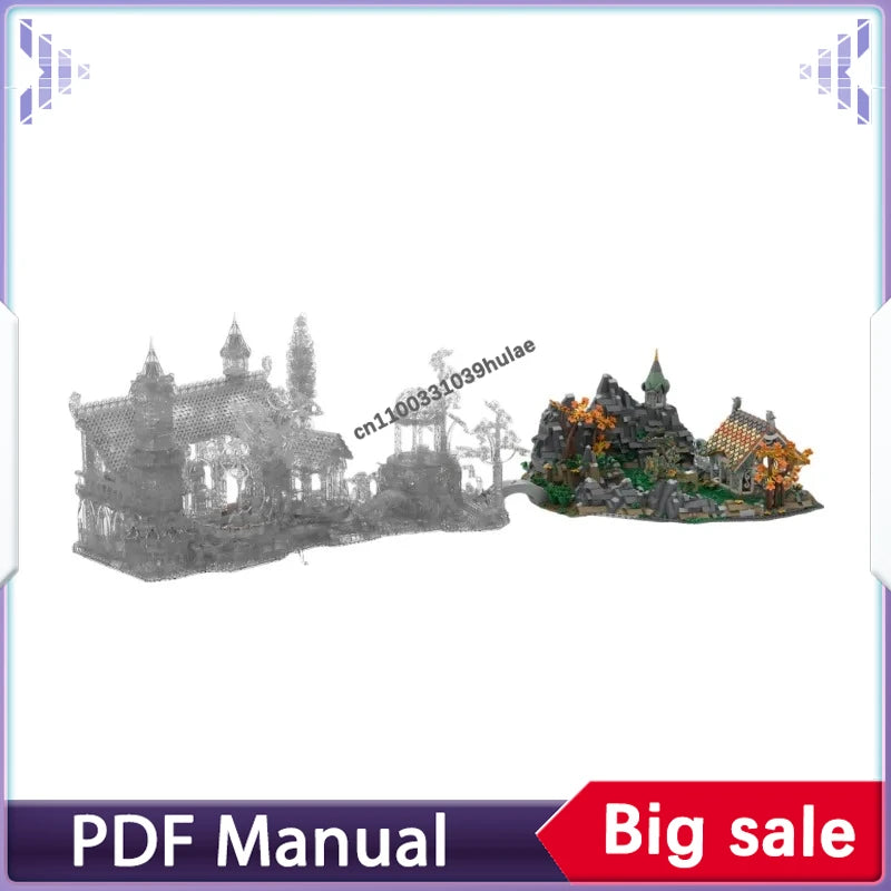 10316 Base for Ancestral Hall MOC Building Blocks Elven Architecture Scene Bricks Kit Display Gifts