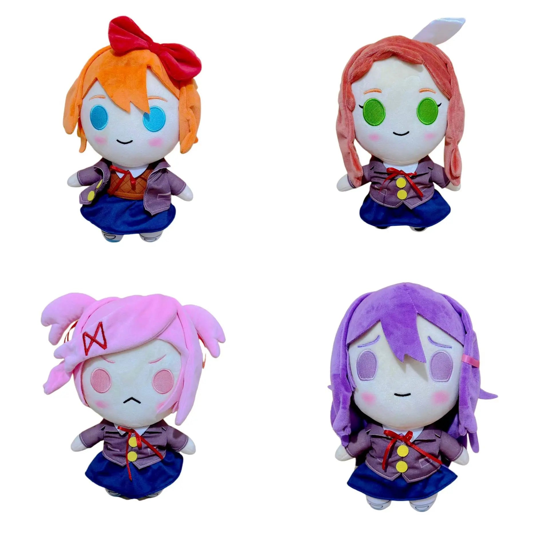 DDLC Doki Doki Literature Club Plush Toys Anime Monika Natsuki Sayori Yuri Stuffed Doll Kawaii Cotton Soft Plushie For Kids