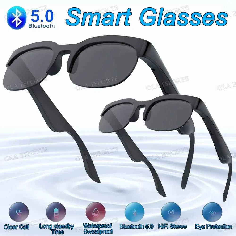 New Camera Control Smart Glasses 2025 Music Sunglasses Headphones Wireless Bluetooth Call Headset HIFI Audio glasses For Android