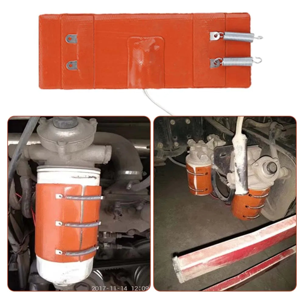 12V Universal Fuel Heating Pad Heater Mat Auto Filter Voor Air Diesel Auto Heater  Auto Accessoires Anti-Freeze Heating