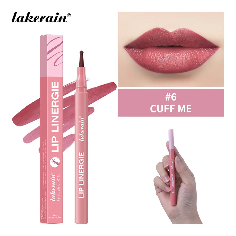 Color 6 Color 2-in-1 Lip Contour Stain Pen – Long-Lasting & Waterproof