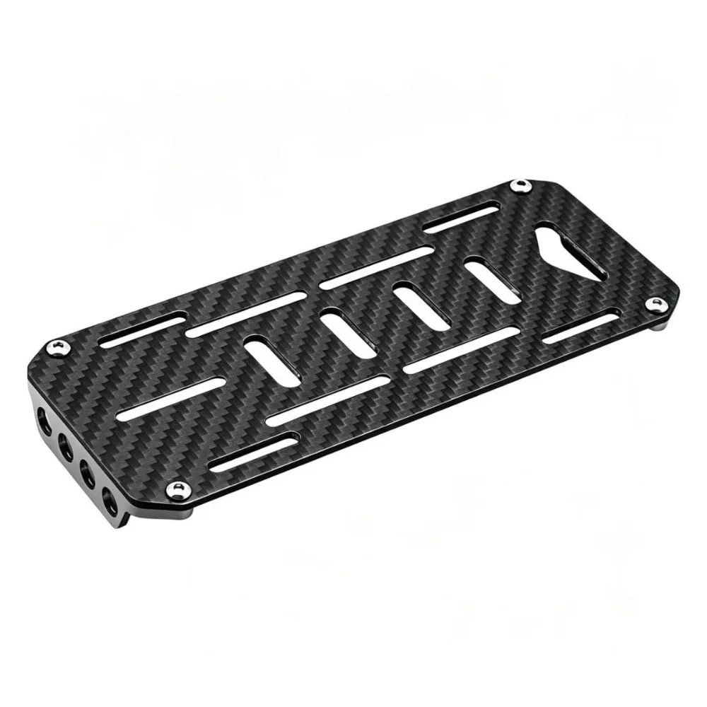 Black Carbon Fiber Battery Mounting Plate for RC Car 1:10 Scale RC Crawler Cars Axial SCX10 CC01 F350 D90 RC4WD Model Toy Part