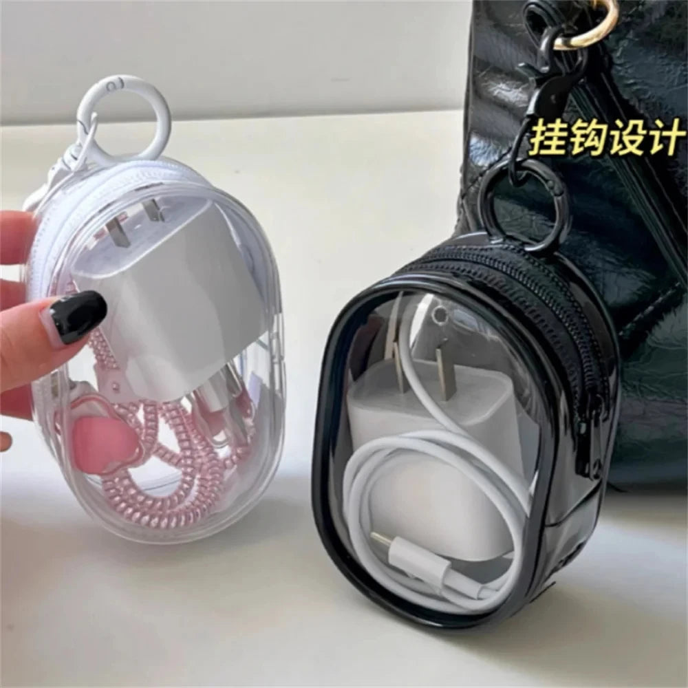 Jewelry Organizer Transparent Storage Box Pouch Mystery Box Keychain Bag Storage Case Thicken Wallet Cute Doll Bag Organization