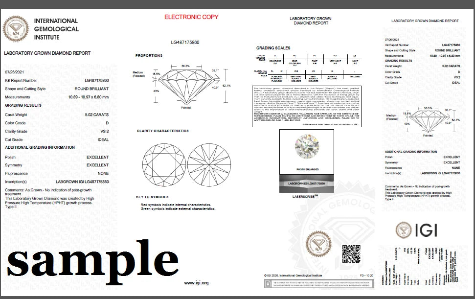 4 Carat Round Shape Lab Grown Diamond VS Clarity D Color Excellent Cut IGI Certified Polished Loose Diamond Best Price
