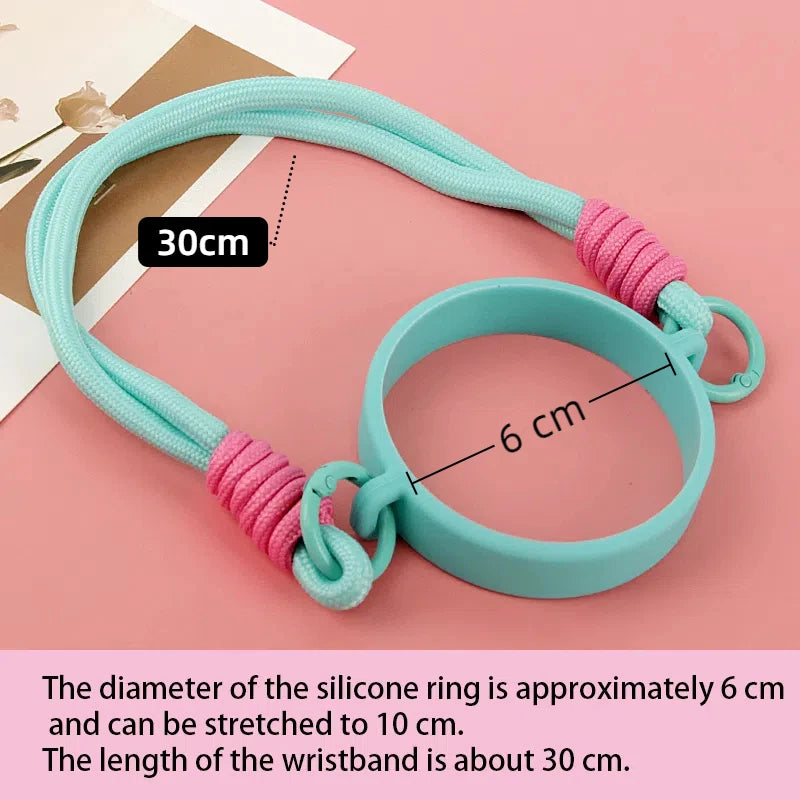 Water Bottle Handle Strap Silicone Water Bottle Sling Carrier Holder Strap Universal Fits Most 8-40oz Bottles Cup Accessories