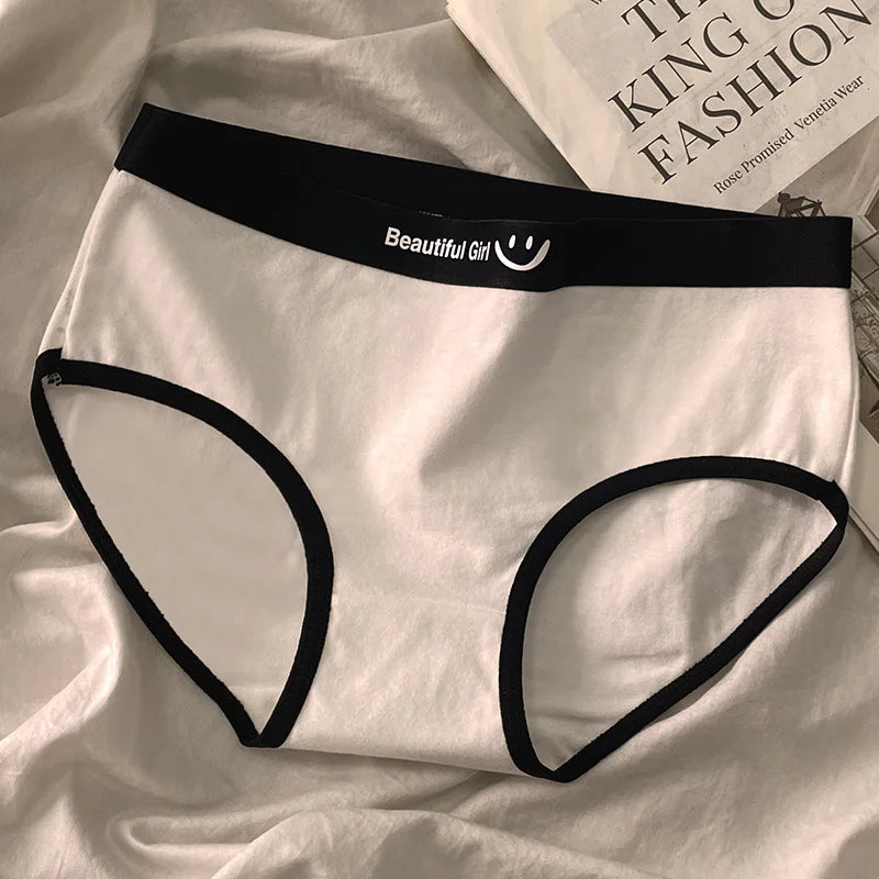 3Pcs/set Cotton Soft Breathbale Lingerie Black White Gray Daily Wear Underwear Women Panties Ladies and Girls Briefs M-XL