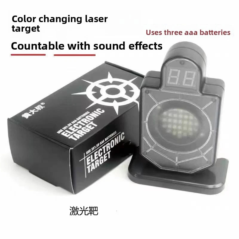 Kids Shooting Game Training Target Digital Auto Count LED Color Changing Light Sound Effect Toy Practice Accessory
