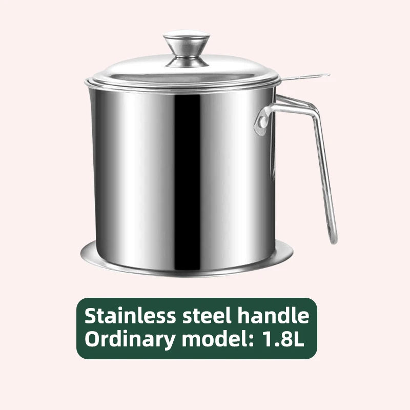 Stainless Steel Oil Strainer Pot Container Jug Storage Can With Filter Cooking Oil Pot For Kitchen Household Tools