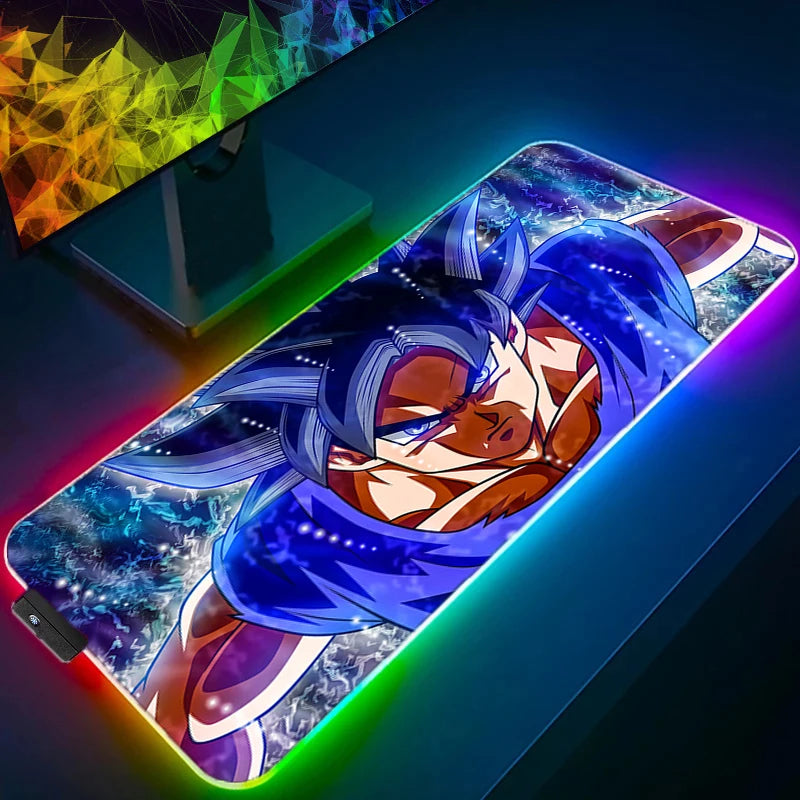 RGB LED D-dragon B-ball Mouse Pads Desk Mat Protector Gaming Mousepad Office Table Decor Keyboard Long Pad Computer Gamer Mats