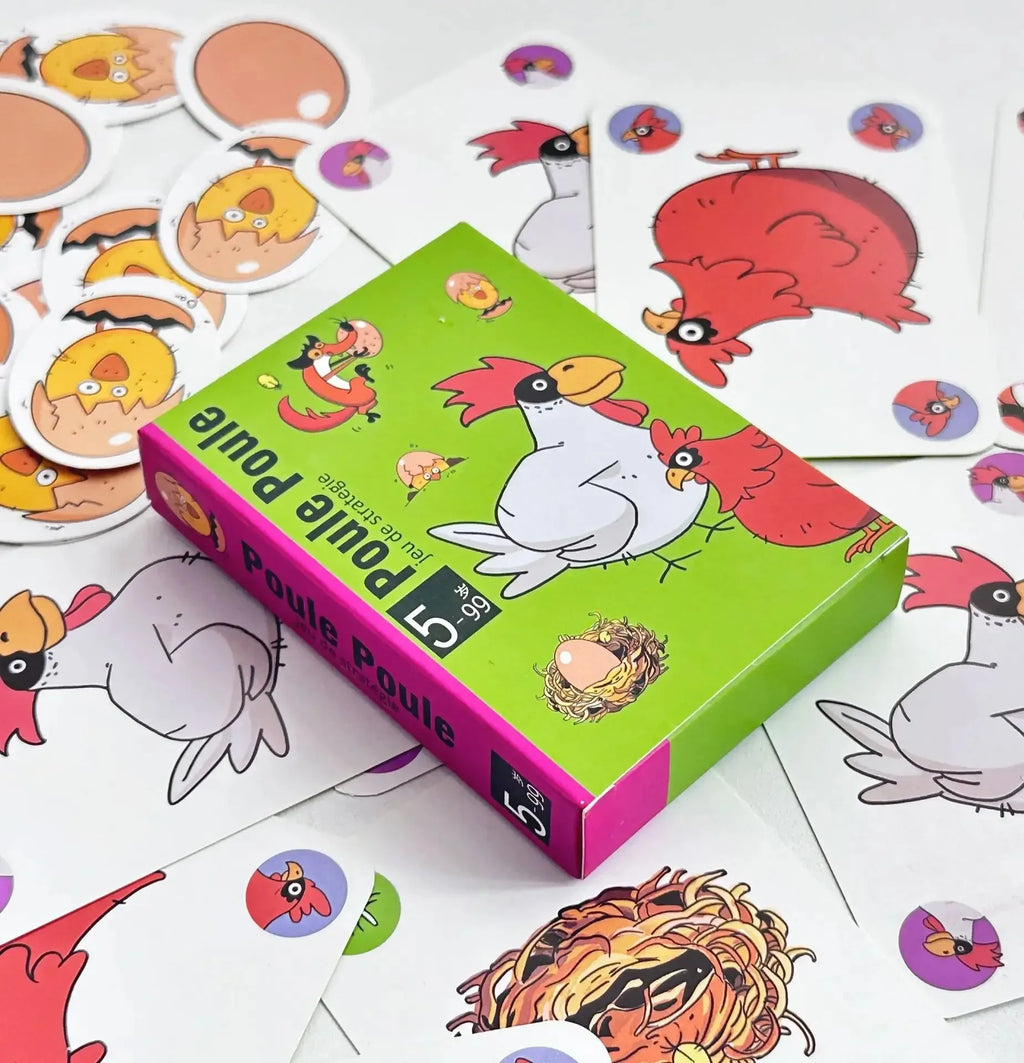 Chiu Chiu Chicken Board Game for Kids Ages 5-8, Family Card Party Game, Educational Intellectual Toy Gift