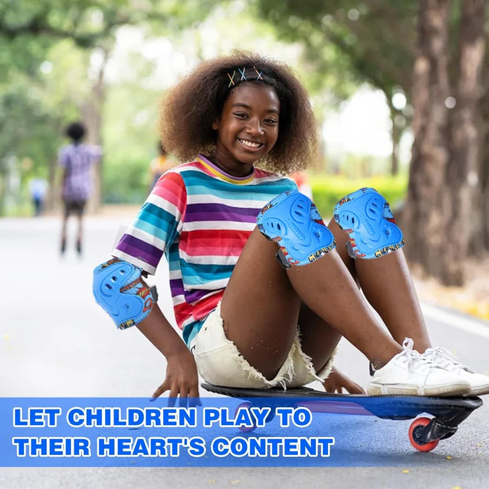 Kids 3-12 Years Knee Pad Elbow Pads Guards Protective Gear Set for Roller Skates Cycling Skateboard Inline Skatings Scooter