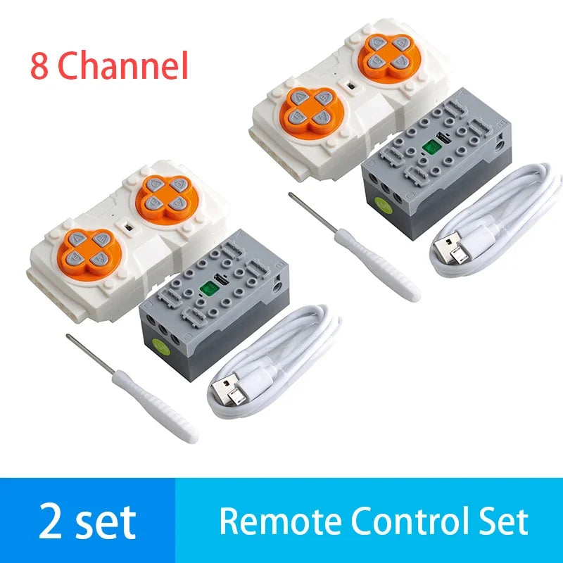 12 Channel Remote Control Lithium Battery Box Set Compatible Building Block APP Programming Control for DIY RC Car Robot Project