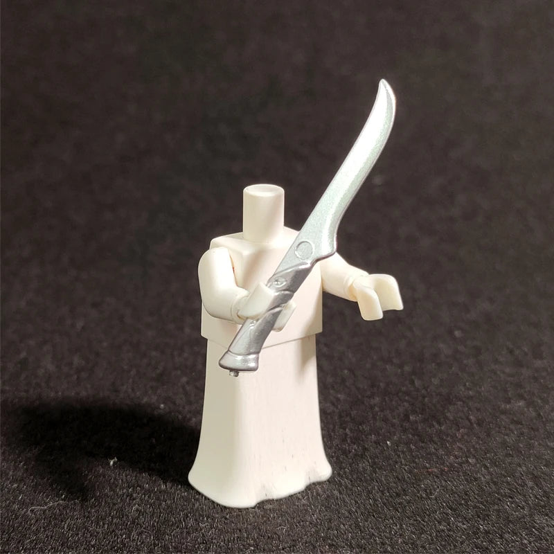 10PCS/SET Middle Ages Knights Elf  MOC  Shield Sword  Spear  For 4cm Mini Dolls  Building Blocks Brick Toys For Kid