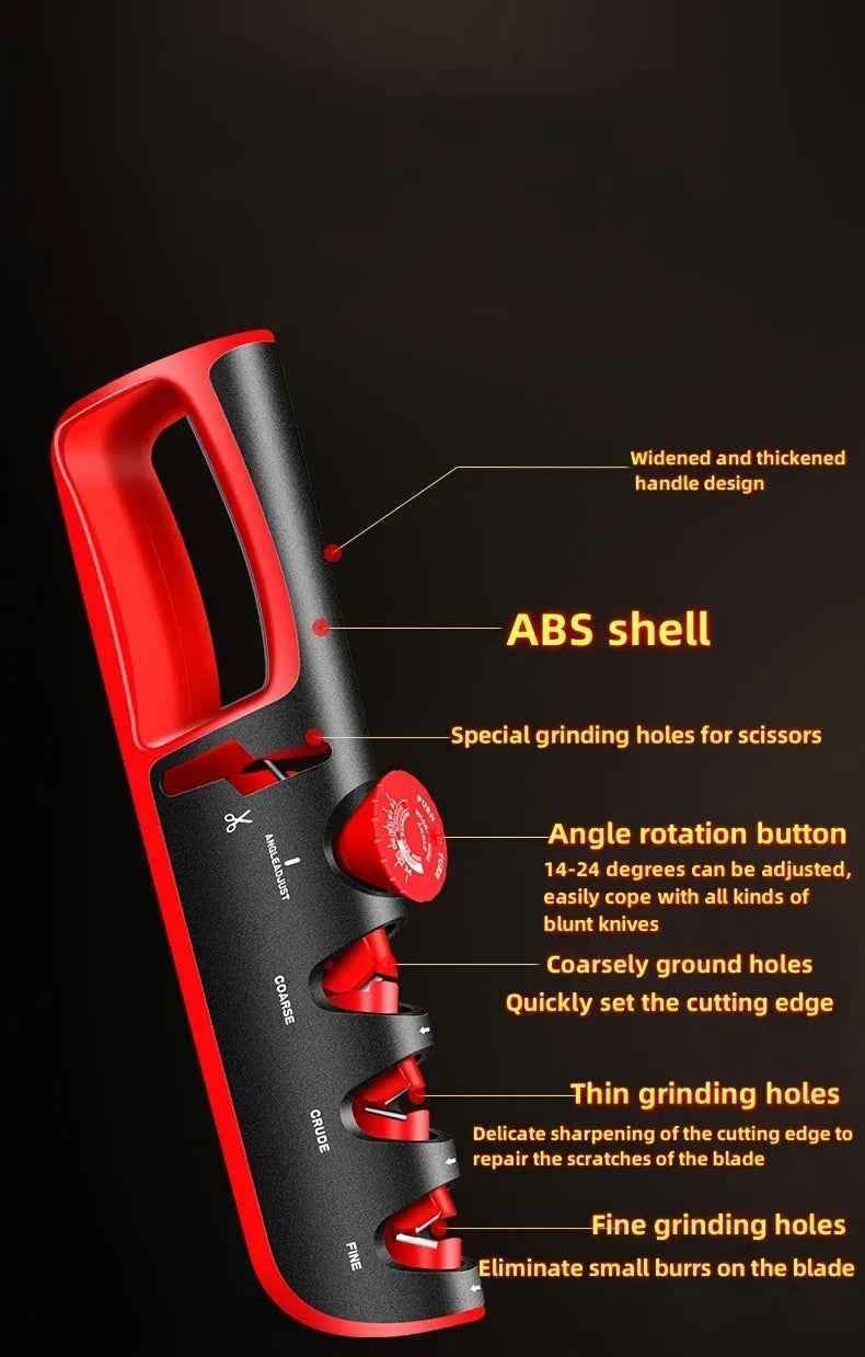 Kitchen Knife Sharpener Adjustable Angle Scissors Knives Sharpening Grinding Machine Whetstone Professional Sharpener Tool