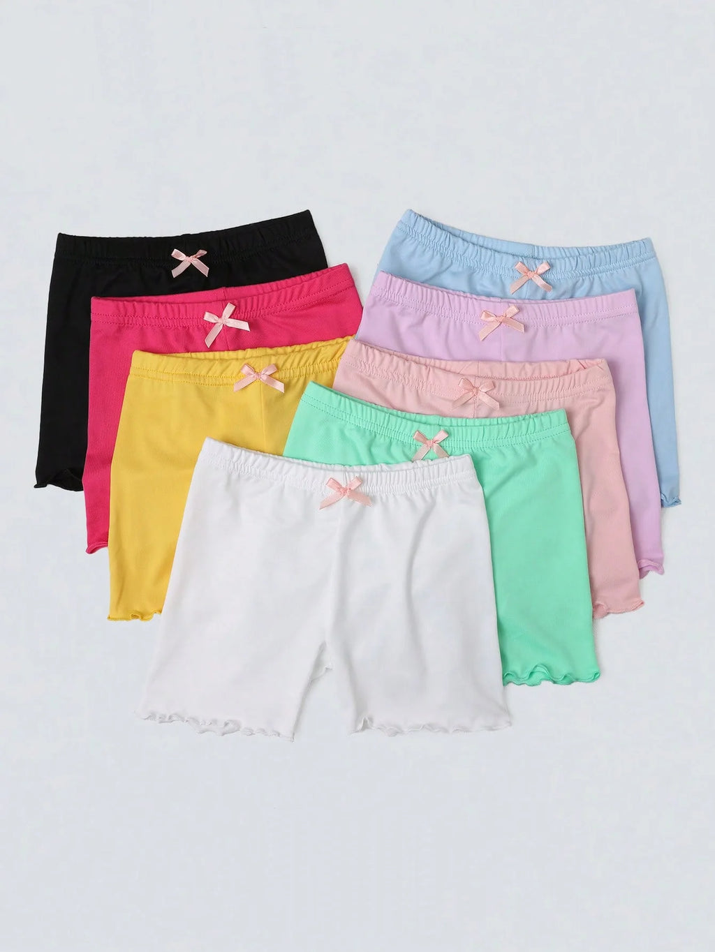 3 Pcs/Pack Summer Girls Shorts Kids Safety Pants Adorable Underwear Clothes Children's Cute Bow Short Underpants for Young Girls