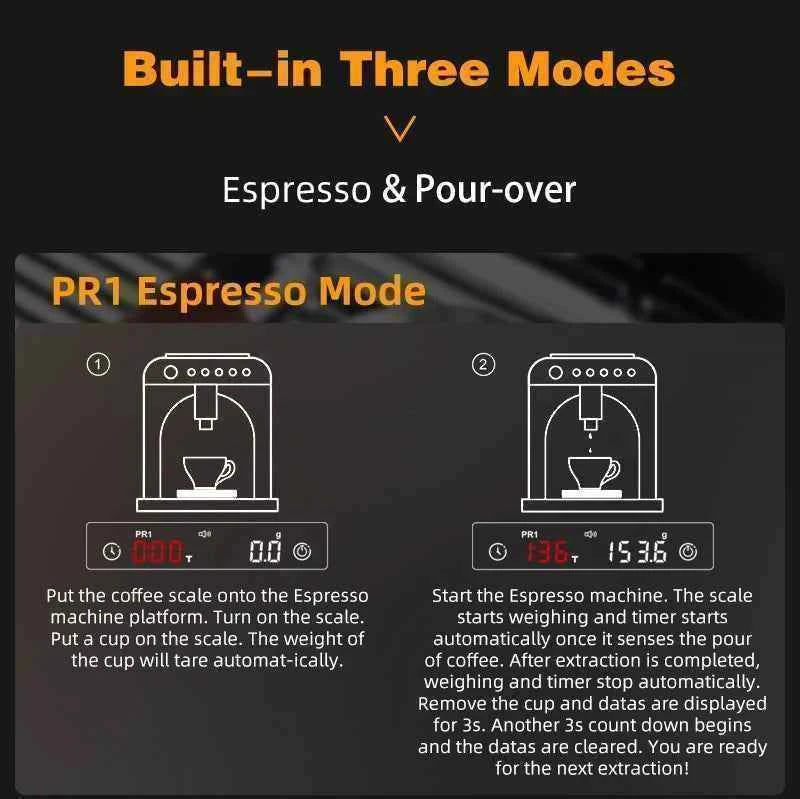 AliKisscafe Espresso Digital Scale With Timer Usb 3kg Electronic Precision Portable Barista Tool Kitchen Home Coffee Accessories