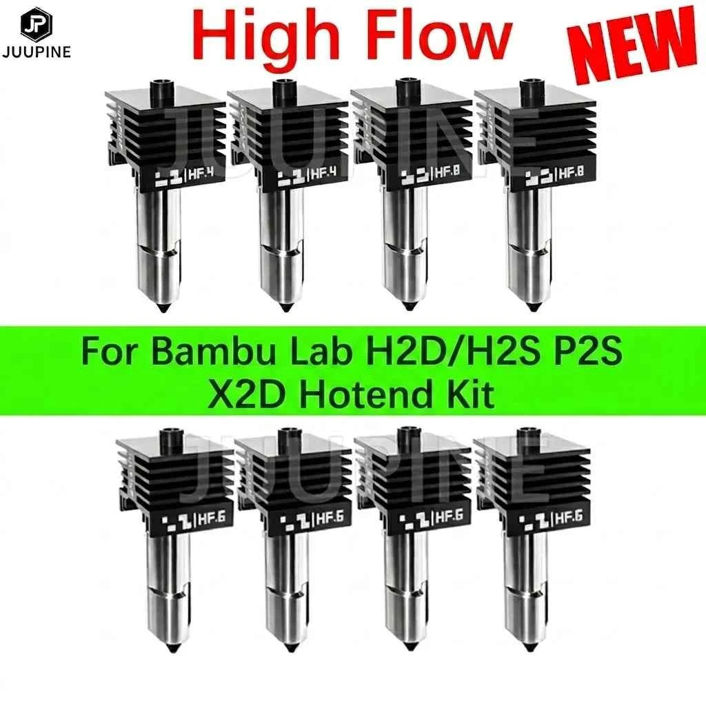 High Flow For Bambu Lab H2D/H2S P2S X2D Hotend 0.4MM 0.6 0.8 High Quality Fast Printing Upgrade Quick Swap P2S Nozzle Assembly