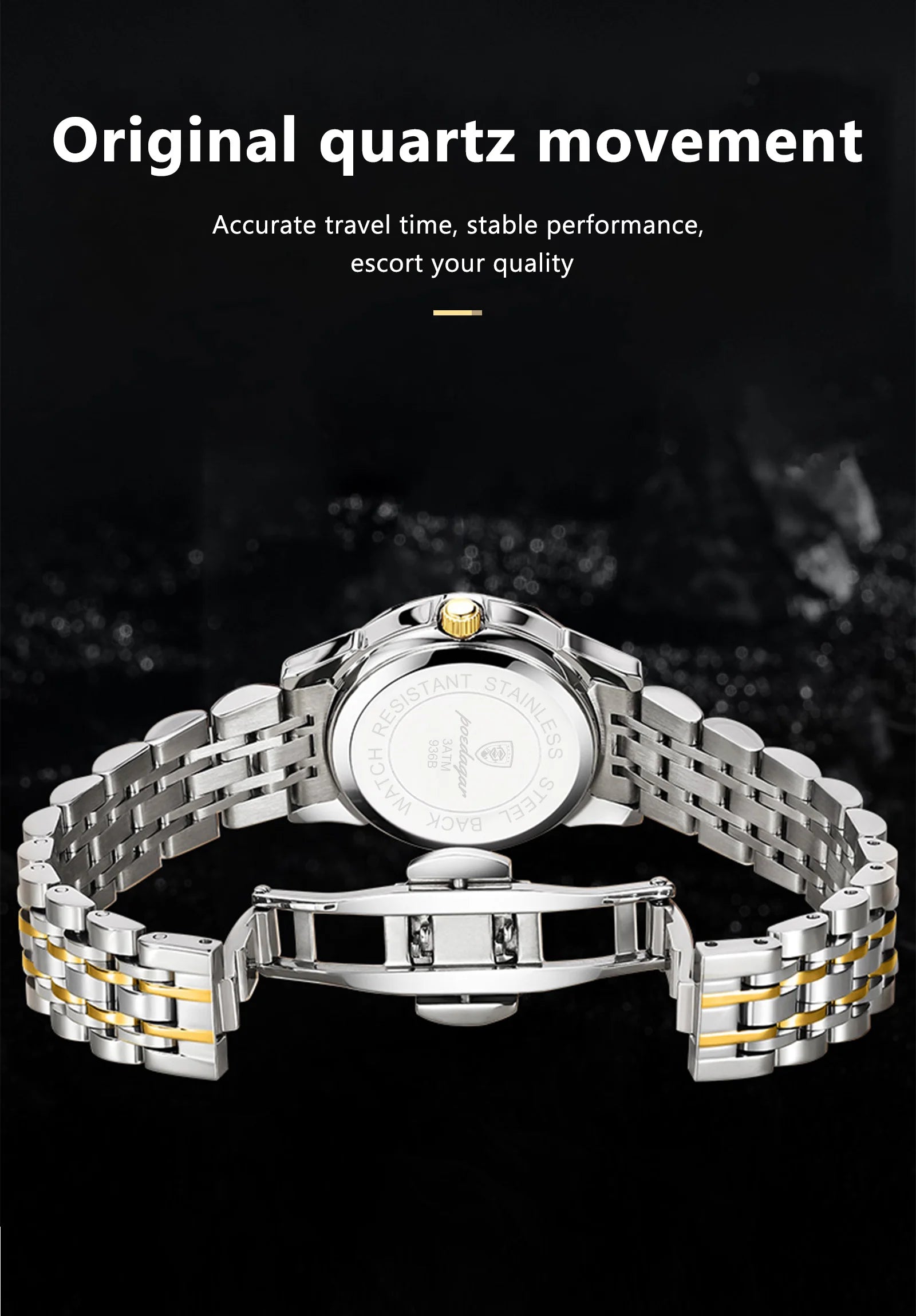 POEDAGAR Original Classic Man Watch Waterproof Luminous Date Week Watches for Men Quartz Stainless Steel Luxury Men's Wristwatch