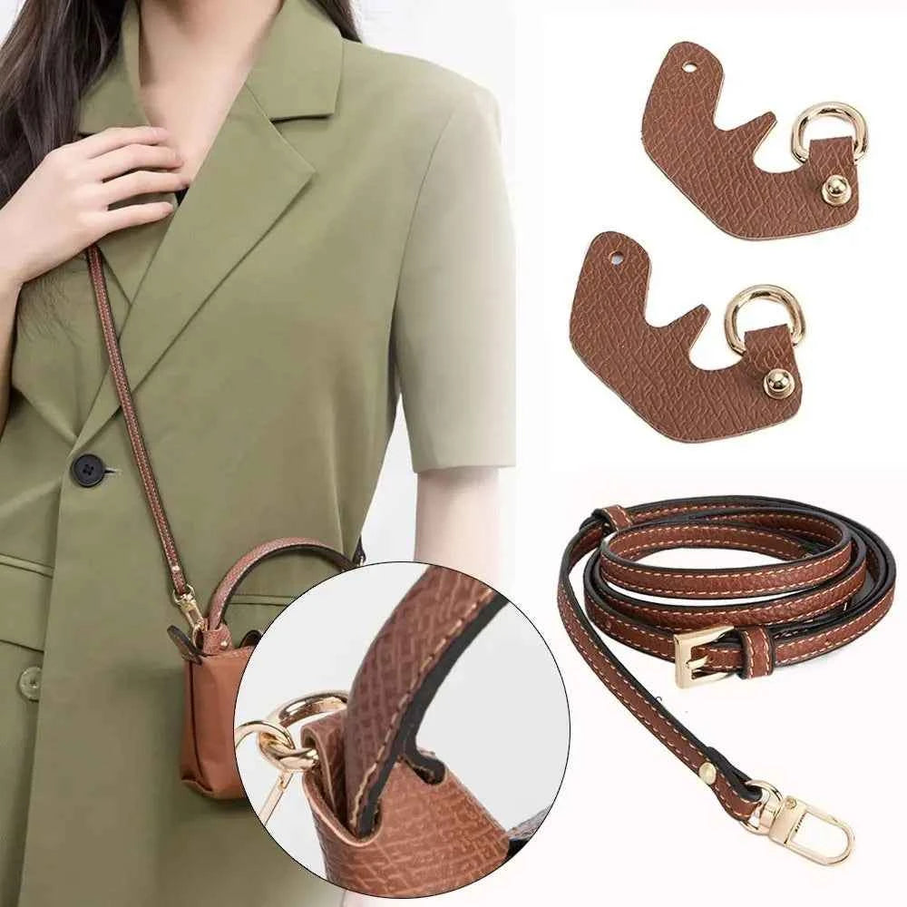 Bag Transformation Accessories for Longchamp mini Bag Straps Punch-free Leather Shoulder Strap Crossbody Conversion Hang Buckle