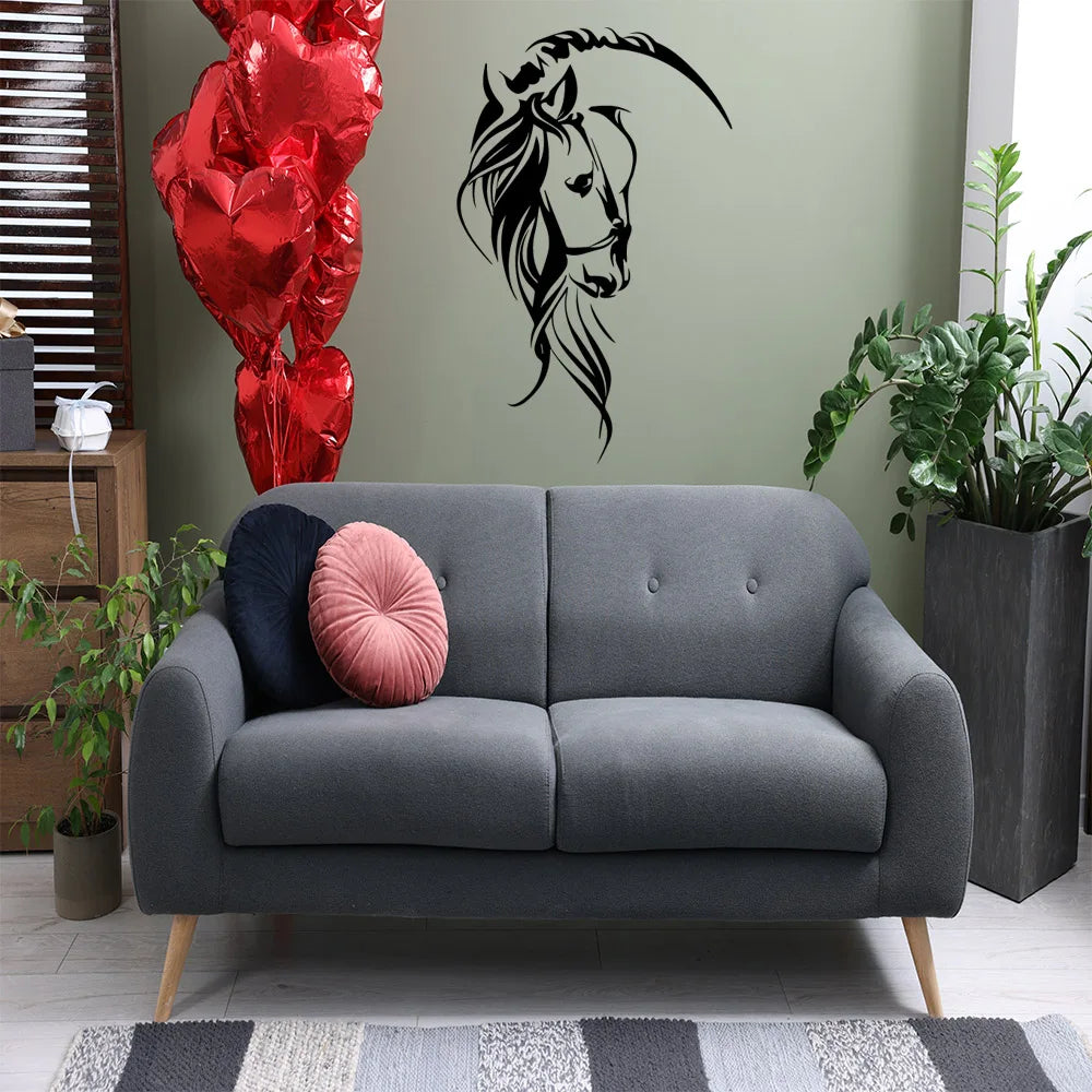Horse Home Decoration Accessories For Bedroom Decoration Background Wall Art Decal Drop Shipping