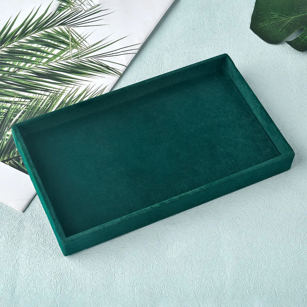 Velvet Jewelry Box Organizer DIY Earring Necklace Ring Jewelry Display Tray Portable Storage Box Jewelry Organizer Display Case