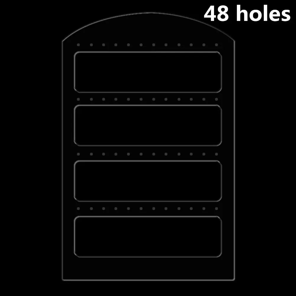 48 Holes Jewelry Organizer Stand Black Plastic Earring Holder Pesentoir Fashion Dangle Earrings Display For Women Rack Etagere