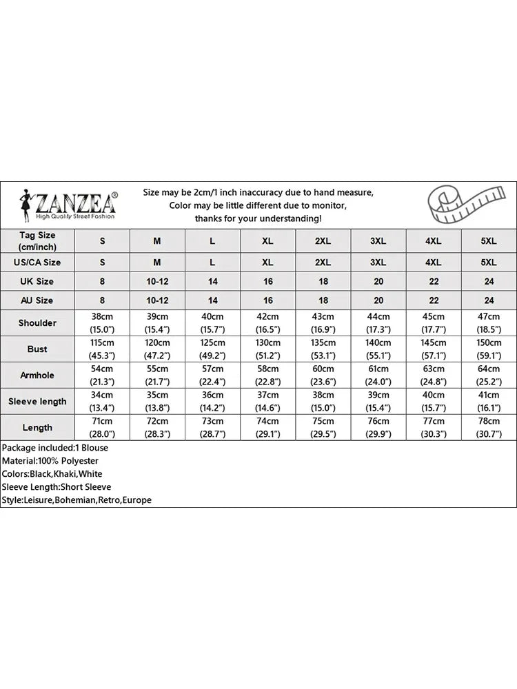 Women Fashion OL Work Shirt 2024 ZANZEA Summer Elegant Turtleneck Short Sleeve Blouse Casual Loose Office Tops Party Blusas