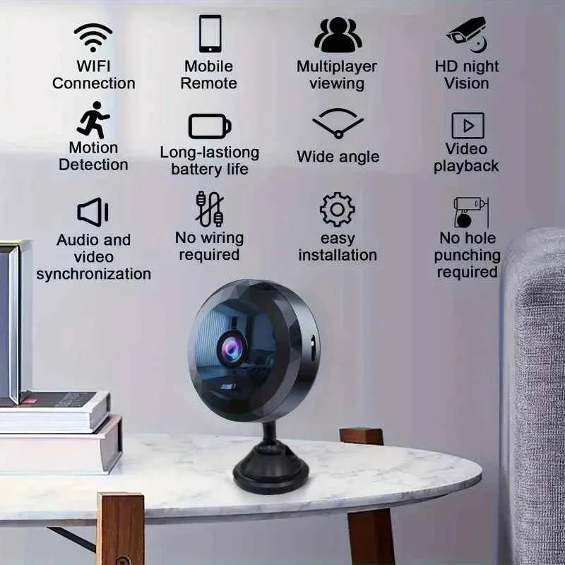 4K Mini WiFi Camera Wireless Security HD Camera Baby Monitor Protection Voice Video Surveillance Night Version Camcorder 2026