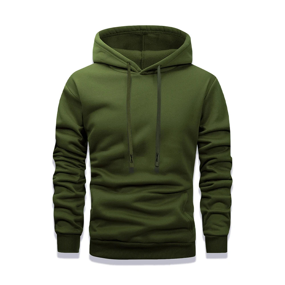 Spring and Autumn Solid Color Sports Hoodies Fleece Men's and Women's Sweatshirts Trendy Pullovers Couples Hoodies