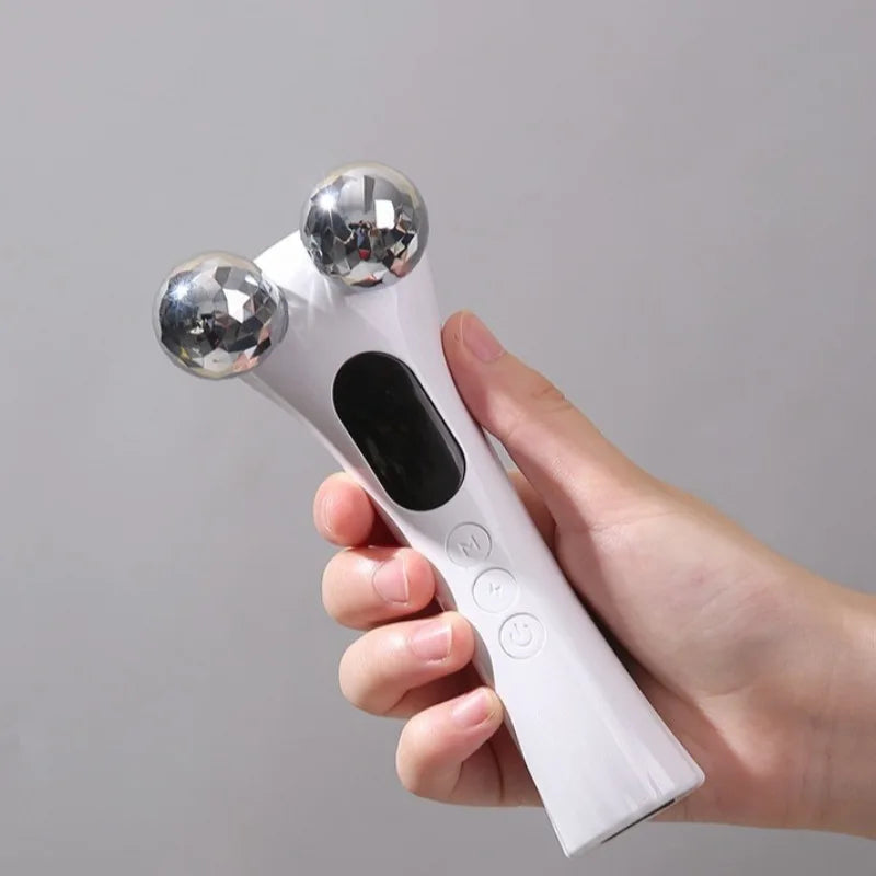 4D Roller Massage Tool Microcurrent Massager Three-dimensional Shaping Facial Neck Skin Beauty Device Handheld Electric  Adults