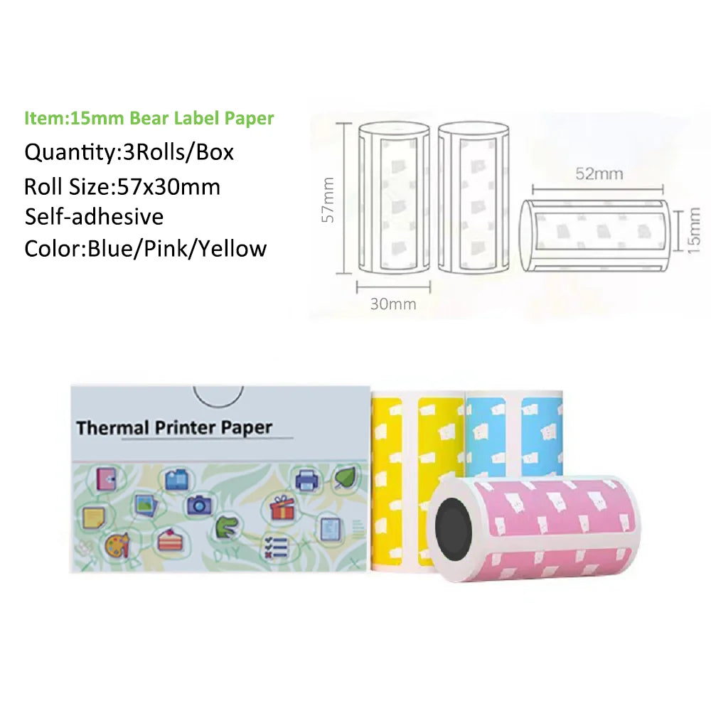 Thermal Portable Printer Mini Pocket Print Photo Thermal Label Printers With 57mm Printing Wireless BT Android And iOS Printers