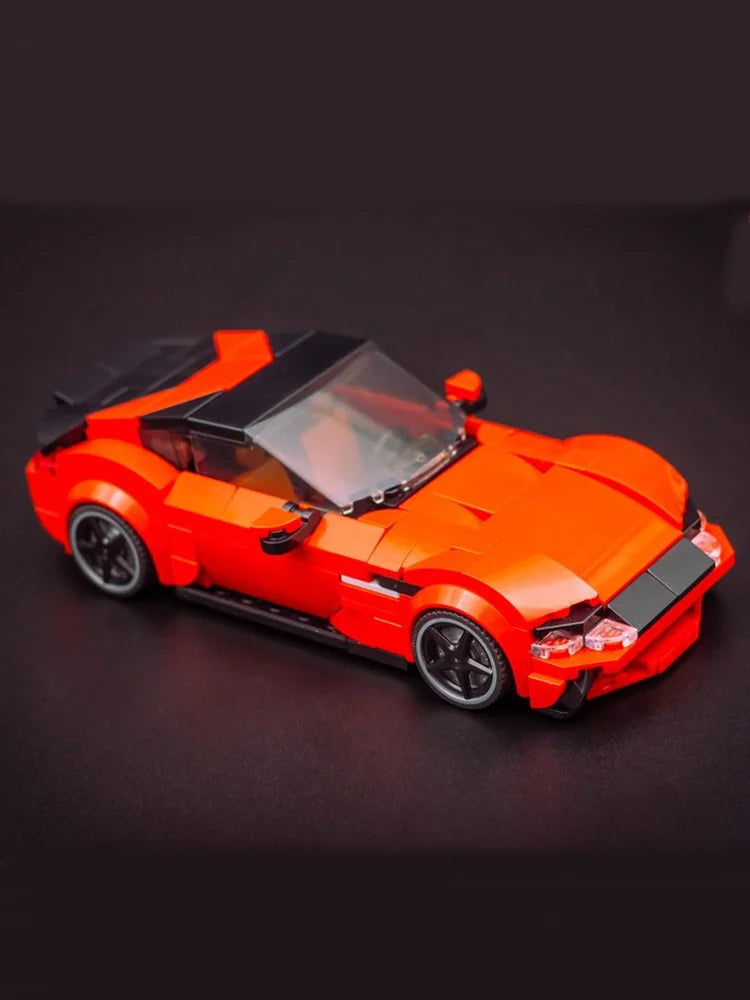 391PCS New MOC  Champions City Highway 12 Cilindri Supercar Modular Children's Educational Building Blocks Toy Gift