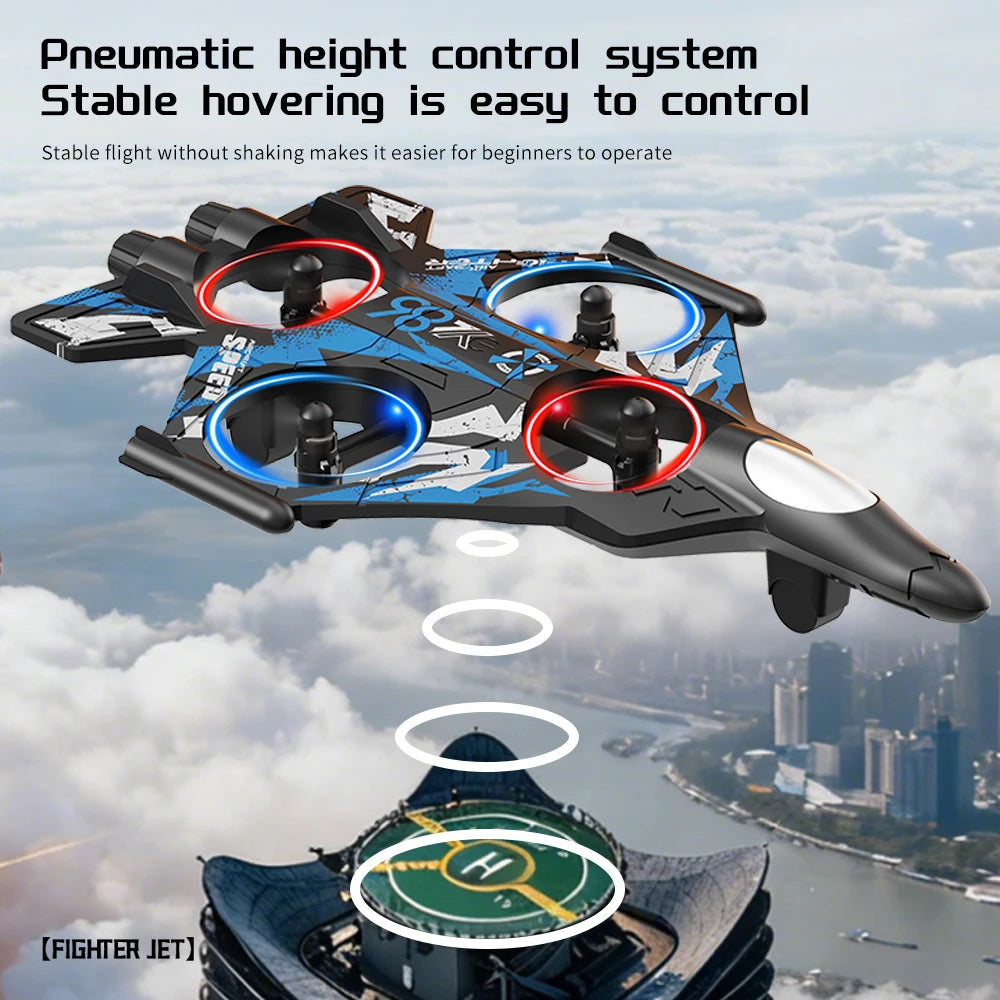 YL86 RC Plane Helicopter Three speed switching Aircraft Rolling at 360 °Fighter Hover at fixed height RC Drone Toys