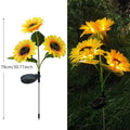 3-Head LED Solar Garden Lights Sunflower Lights Solar Outdoor Lawn Lights Garden Landscape for Porch Landscape Yard Decorations