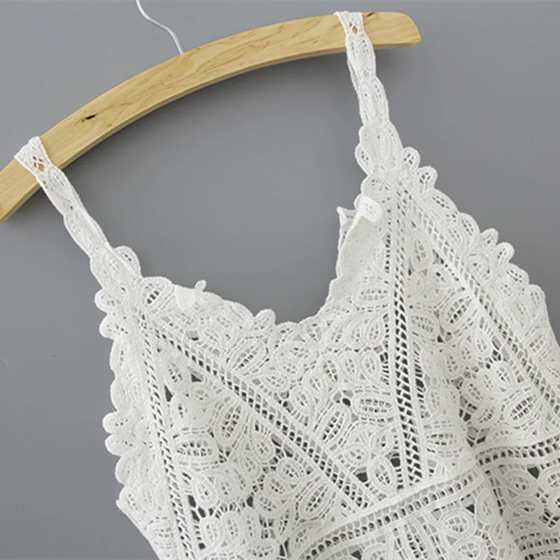 Cotton Crochet Tank Top Sexy Knitted Hollow Out Vest Crop Top Women Femme Vintage Backless Camisole Female 2026 Summer Clothes