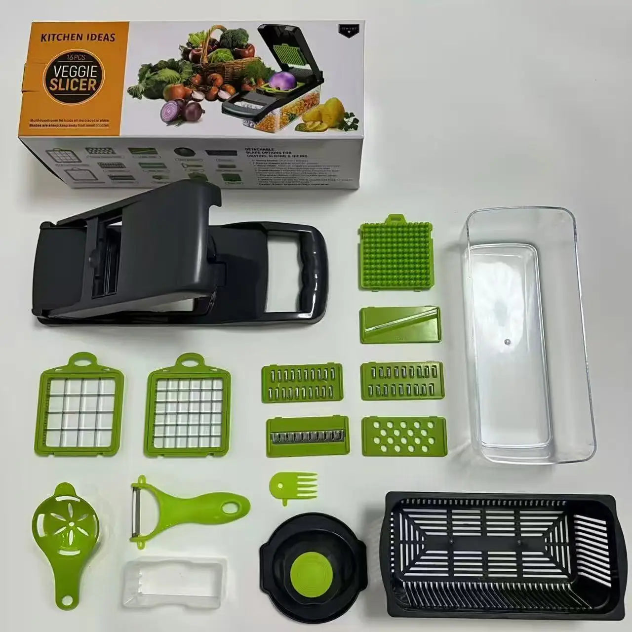 Multifunctional Vegetable Chopper With Handle 14/16 in 1 Kitchen Slicer Dicer Grater Food Cutting Cocina Gadget