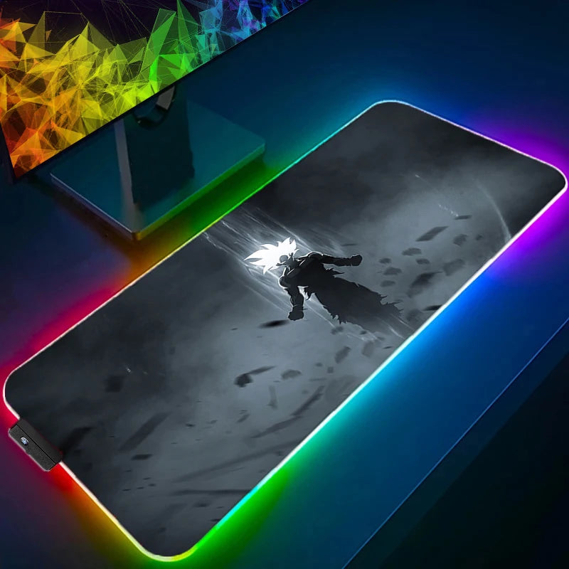 RGB LED D-dragon B-ball Mouse Pads Desk Mat Protector Gaming Mousepad Office Table Decor Keyboard Long Pad Computer Gamer Mats
