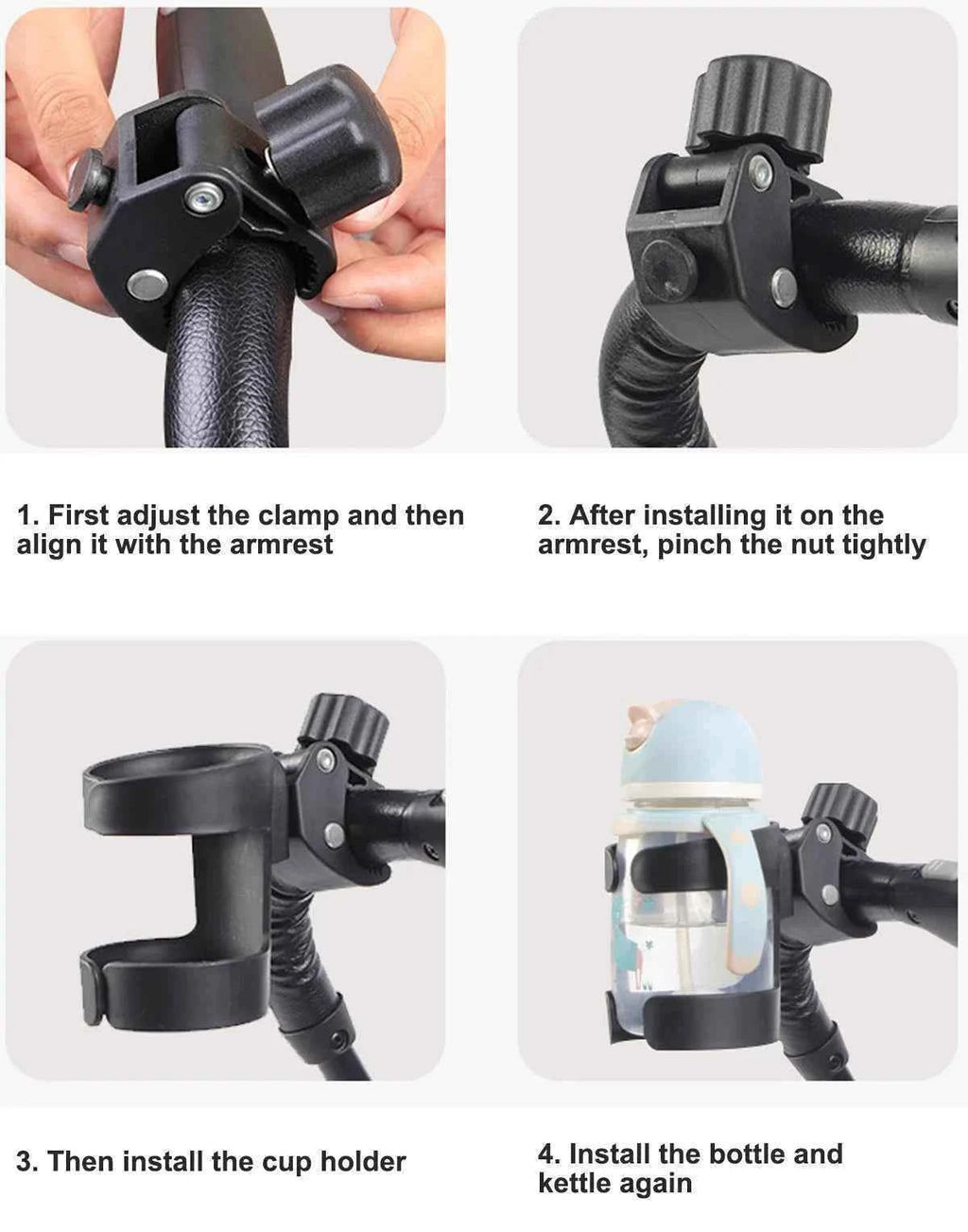 Baby Stroller Cup Holder Children Bicycle Bottle Rack Infant Feeding Bottle Beverage Cup Universal Holder Stroller Accessories