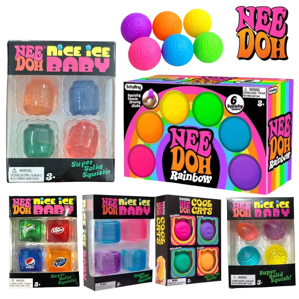 Squishy Schylling NeeDoh Nice Cube Sensory Squeeze Toy Super Squishy Stress Relief Anxiety Sensory Tool Stress Reliever Toys