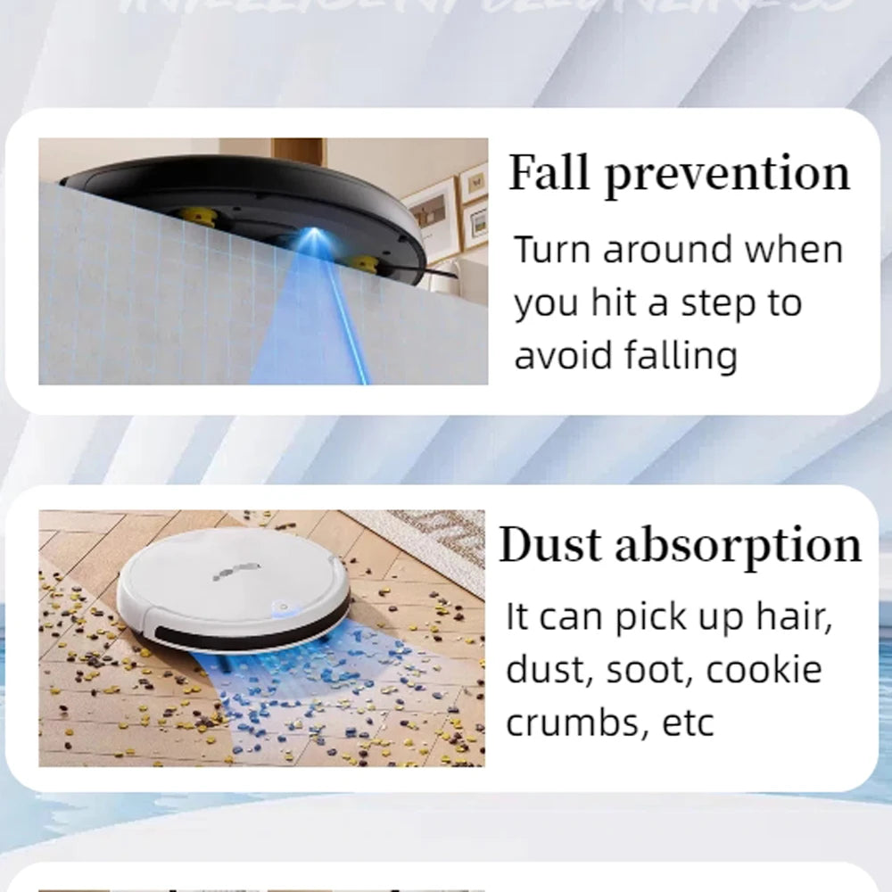 Robot Vacuum Cleaner With Mop – Slim Design, Wet & Dry