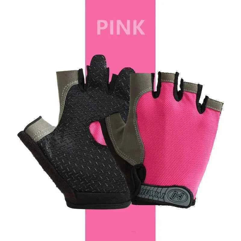Anti-Slip Breathable Workout Gloves, Fingerless Fitness Training Gym Gloves for Men Women Bodybuilding Cycling Exercise