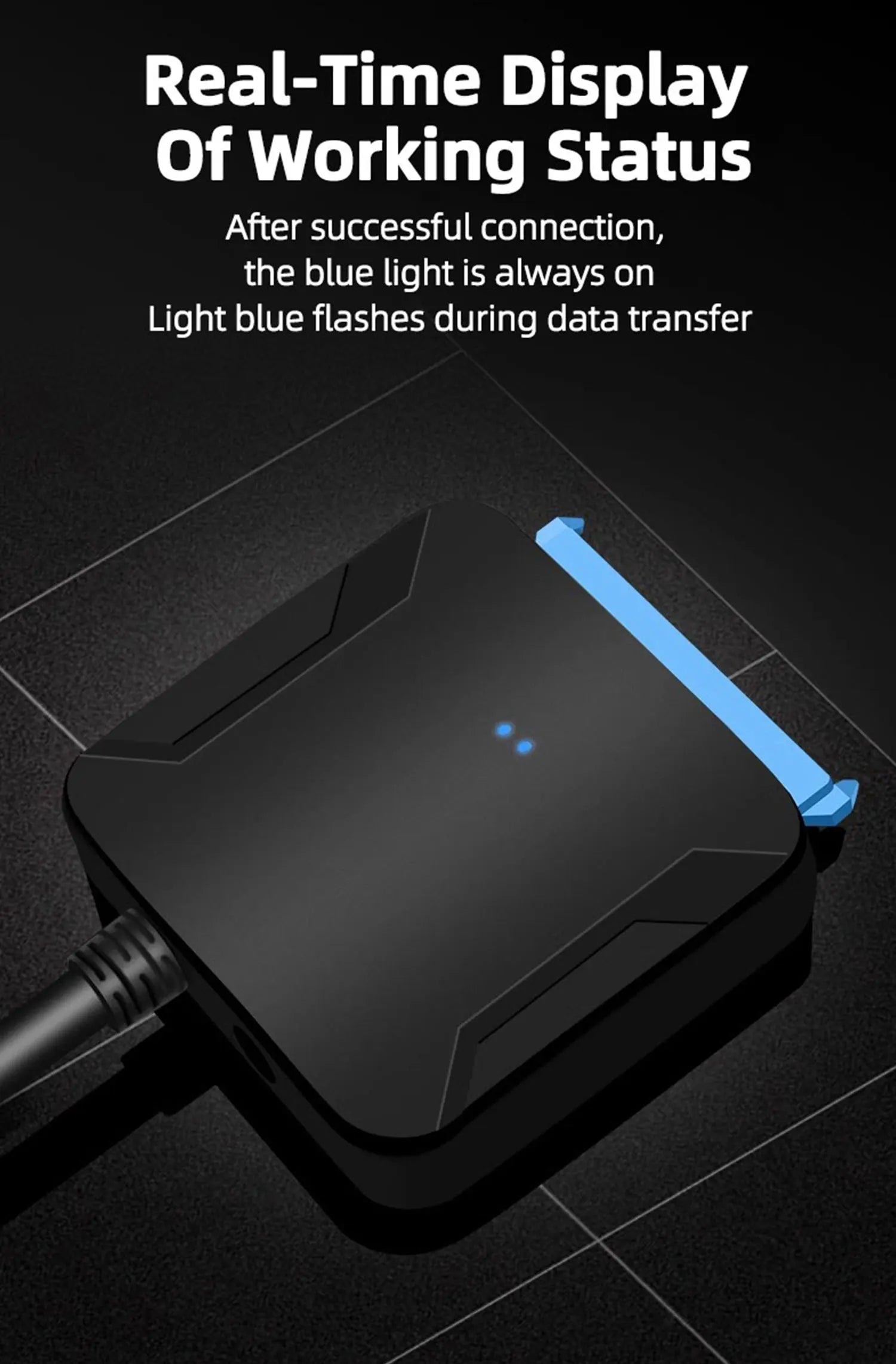 TEUCER SATA to USB 3.0 Cable USB to SATA Hard Drive Adapter Converter for 2.5" 3.5" SSD HDD Hard Drive Disk with Power Adapter