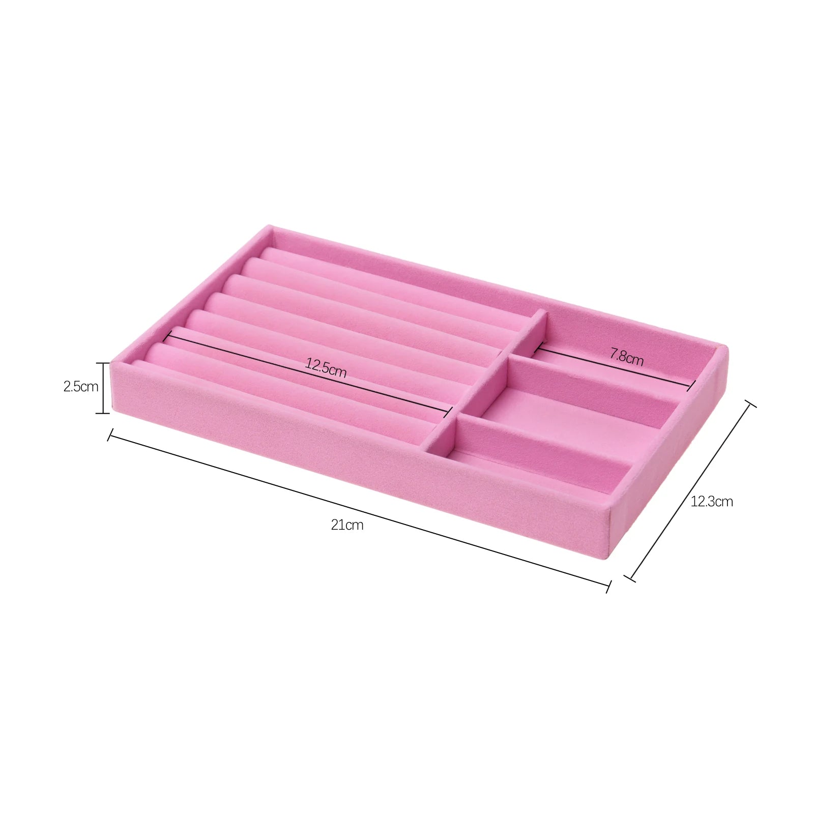 Velvet Jewelry Box Organizer DIY Earring Necklace Ring Jewelry Display Tray Portable Storage Box Jewelry Organizer Display Case