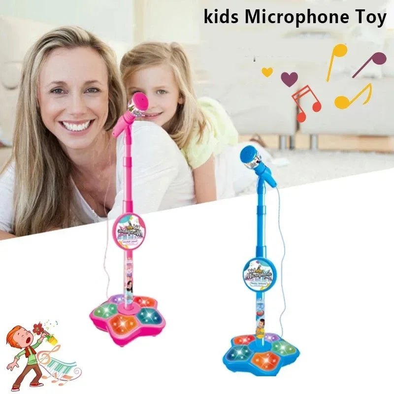 Kids Microphone Stand Toy Portable Children's Karaoke Electronic Durable Party Karaoke Microphone Stand Kids Karaoke Machine