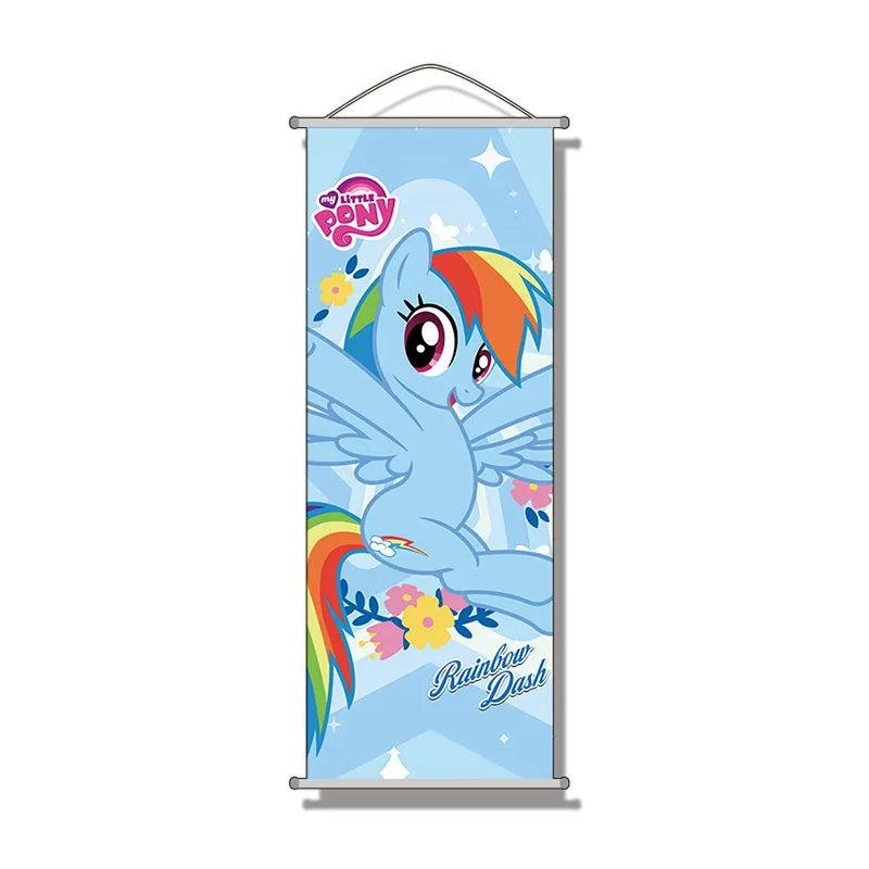 My Little Pony Hanging Poster Anime Convention Wall Decor Canvas Painting for Living Room, Study Room, Children's Room